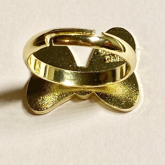 Vintage Disney Minnie Mouse Bow Ring Size 7 8 Red Dots Signed Adjustable Enamel - Picture 8 of 13